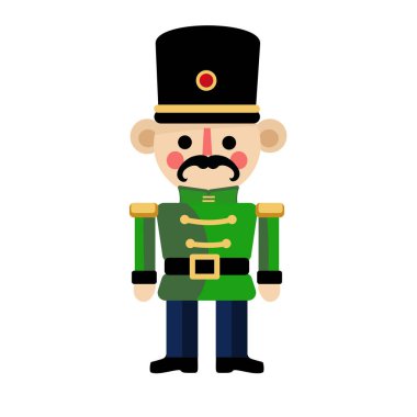 Noel fındıkkıranı, asker figürü - vektör çizimi . 