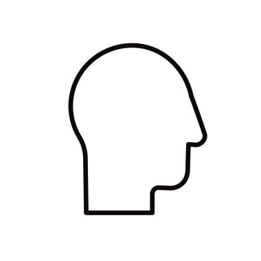kafa-vektör simgesi. Vektör illüstrasyonu