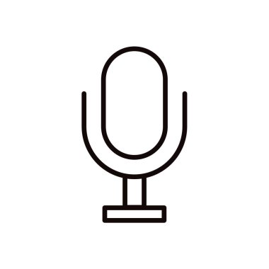 mikrofon simgesi. Basit Vektör illüstrasyonu