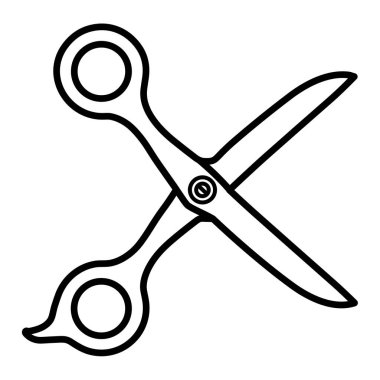 Beyaz arka plan üzerinde izole makas. Vektör çizim