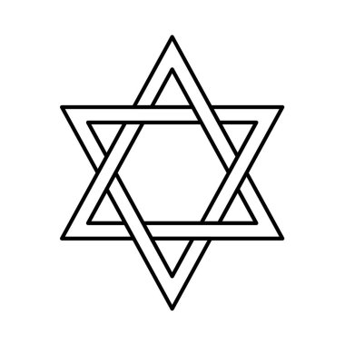 David Vektör 'ün yıldızı. Vektör illüstrasyonu