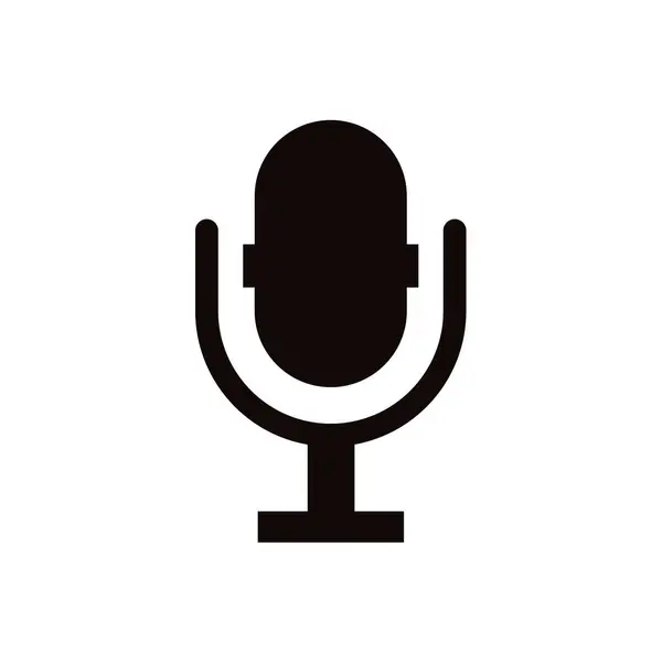 mikrofon simgesi. Basit Vektör illüstrasyonu