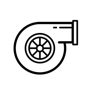 Araba türbini - vektör simgesi. Vektör illüstrasyonu
