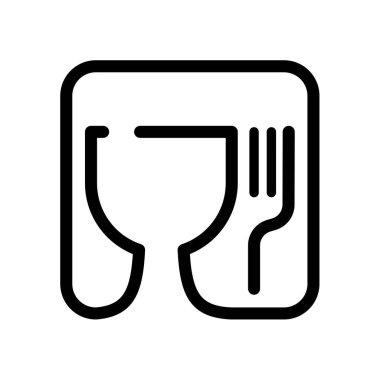 Yiyecek güvenli vektör simgesi işareti. Yemek kalitesinde malzeme. Vektör illüstrasyonu