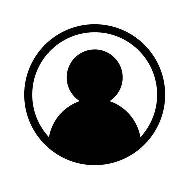 Kullanıcı profili - vektör simgesi. Vektör illüstrasyonu