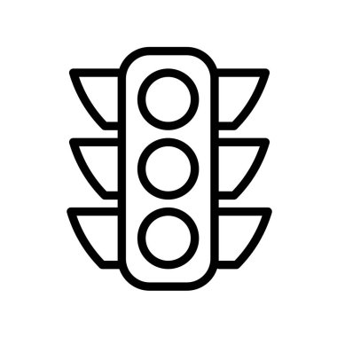 Trafik ışığı - vektör simgesi. Vektör illüstrasyonu