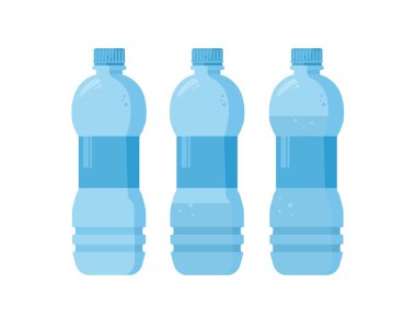  Köpüklü su şişesi. Vektör illüstrasyonu