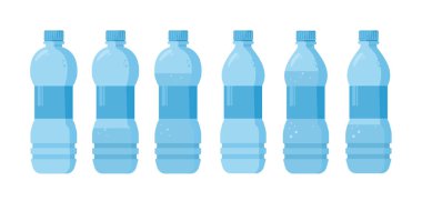  Köpüklü su şişesi. Vektör illüstrasyonu