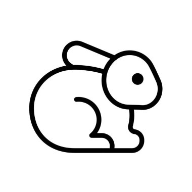 Tavşan - vektör simgesi. Vektör illüstrasyonu