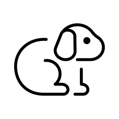 Köpek köpek yavrusu - vektör ikonu. Vektör illüstrasyonu
