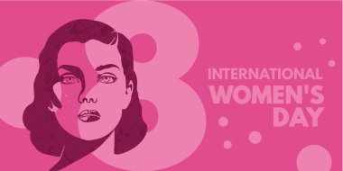 International Womens Day, March 8 - banner clipart