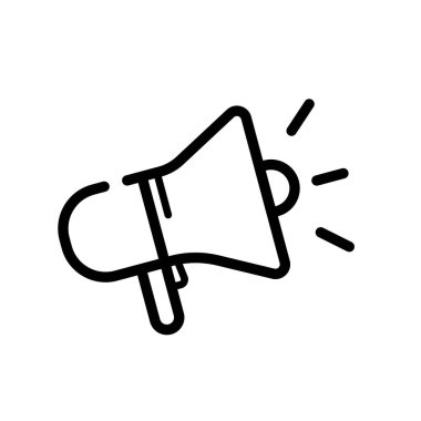 megafon vektör simgesi. Vektör illüstrasyonu