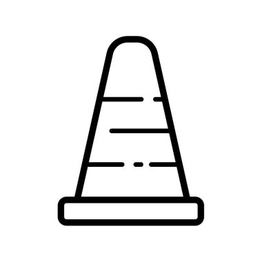 Trafik konisi - vektör simgesi. Vektör illüstrasyonu