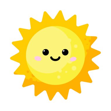 Sun çizgi film karakteri. Vektör illüstrasyonu