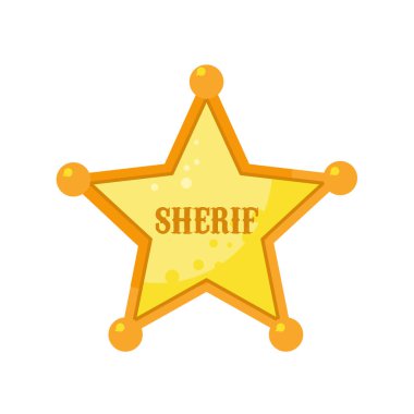 Şerif rozeti. Vektör illüstrasyonu