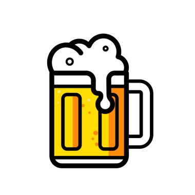 Bir bardak bira - ikon. Vektör illüstrasyonu