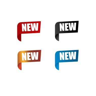 Yeni etiket seti. Vektör illüstrasyonu