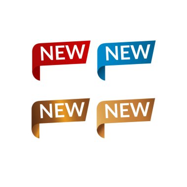 Yeni etiket seti. Vektör illüstrasyonu