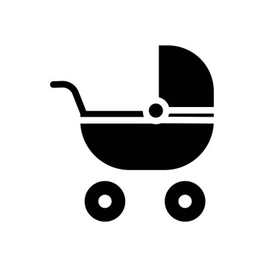 bebek arabası - vektör simgesi Babys troller - basit vektör illüstrasyonu . 
