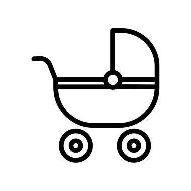 bebek arabası - vektör simgesi Babys troller - basit vektör illüstrasyonu . 