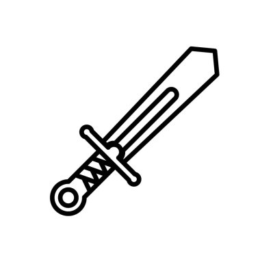 Kılıç simgesi. Basit Vektör illüstrasyonu