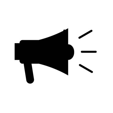 megafon vektör simgesi. Vektör illüstrasyonu