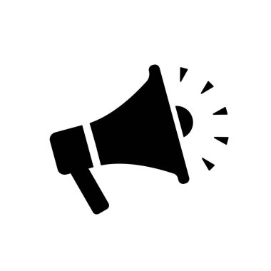 megafon vektör simgesi. Vektör illüstrasyonu