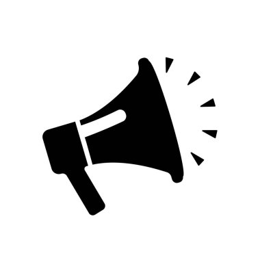 megafon vektör simgesi. Vektör illüstrasyonu