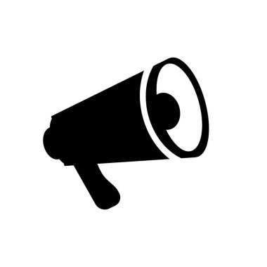 megafon vektör simgesi. Vektör illüstrasyonu