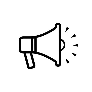 megafon vektör simgesi. Vektör illüstrasyonu