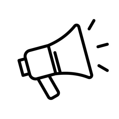 megafon vektör simgesi. Vektör illüstrasyonu