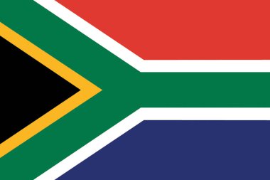 South Africa Flag. Vector illustration clipart