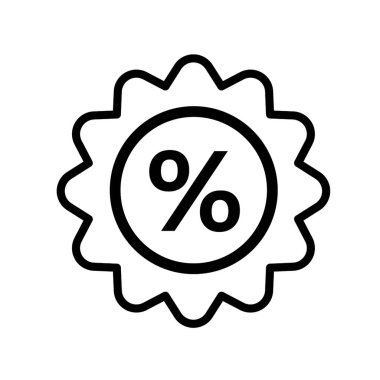 Basit vektör simgesi indirimi. Vektör illüstrasyonu