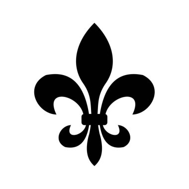 Fleur de lis heraldik ikonu. Vektör illüstrasyonu