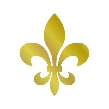 Fleur de lis heraldik ikonu. Vektör illüstrasyonu