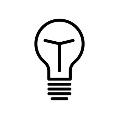 Parlayan ampul - vektör simgesi. Vektör illüstrasyonu