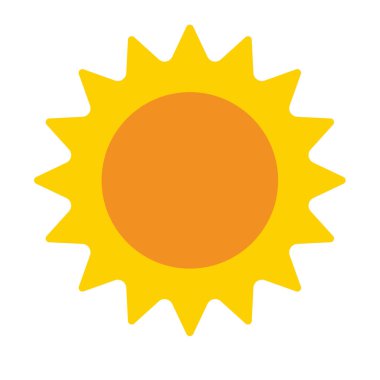 Güneş, güneş - vektör çizimi. Vektör illüstrasyonu