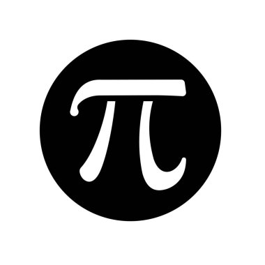 Yunan lGreek harfi pi, 3.14 - vektör simgesi etter pi, 3.14 - vektör simgesi. Vektör illüstrasyonu