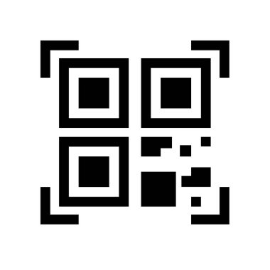 QR kodu - vektör simgesi. Vektör illüstrasyonu