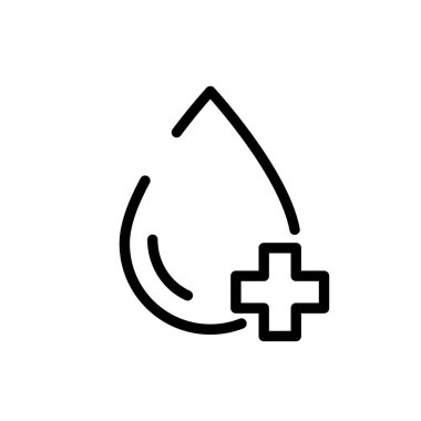 Kan bağışı vektör ikonu. Vektör illüstrasyonu