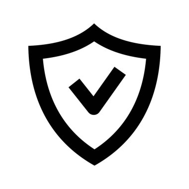 Koruma, kalkan vektör simgesi. Vektör illüstrasyonu