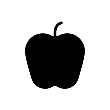 Minimalist tarzda Apple vektör simgesi. Vektör illüstrasyonu