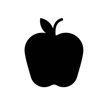Minimalist tarzda Apple vektör simgesi. Vektör illüstrasyonu