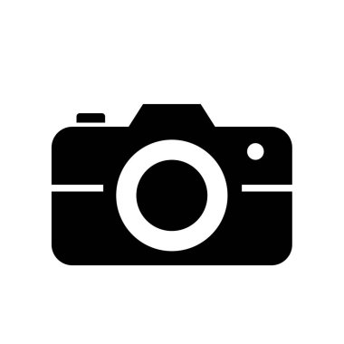 Kamera fotoğrafı vektör simgesi. Vektör illüstrasyonu