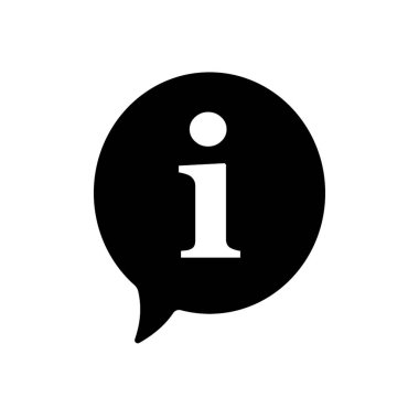 Bilgi - Basit VECTOR simgesi. Vektör illüstrasyonu