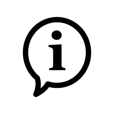 Bilgi - Basit VECTOR simgesi. Vektör illüstrasyonu