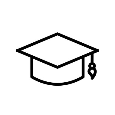 Graduation Cap - vector icon . Vector illustration clipart