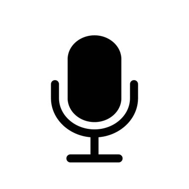 mikrofon - vektör simgesi. Vektör illüstrasyonu