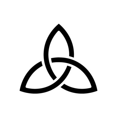 Triquetra, Kelt Üçlemesi düğümü. Vektör illüstrasyonu