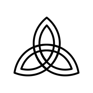 Triquetra, Kelt Üçlemesi düğümü. Vektör illüstrasyonu